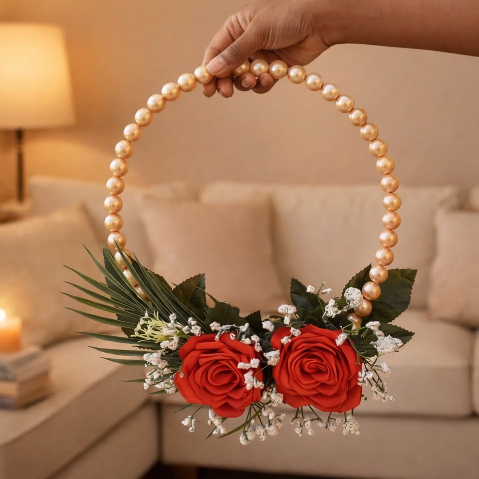 Couronne Bohème Luxe – Édition Rose Royale