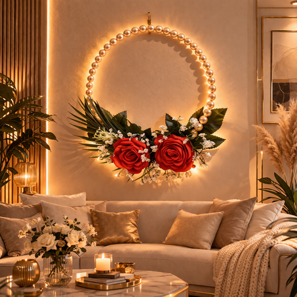 Couronne Bohème Luxe – Édition Rose Royale